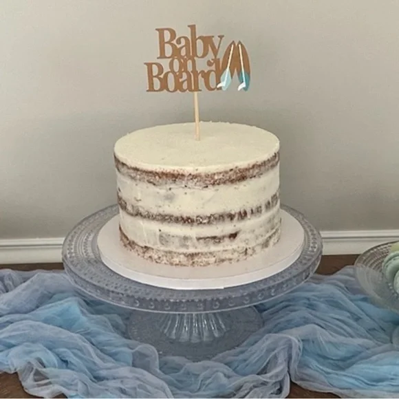 Baby Shower Decor “Baby on Board” includes 2 Banners & a Cake Topper - Picture 11 of 14